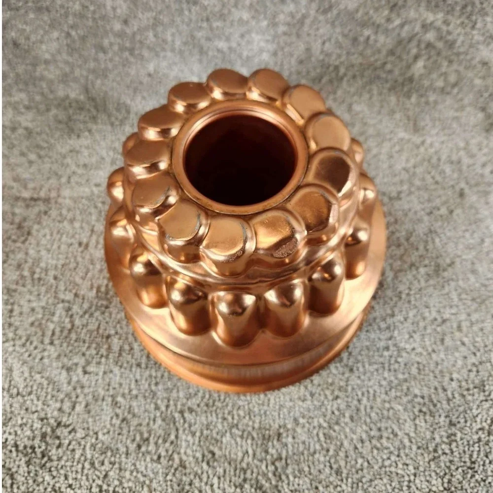 Decorative Molds Copper Heart Star Fluted Round Set of 4